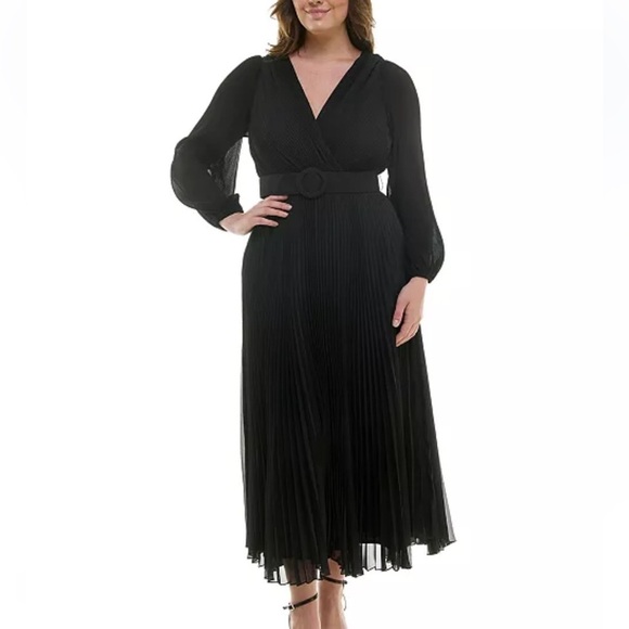 Taylor Pleated Belted Maxi Dress - Picture 1 of 6